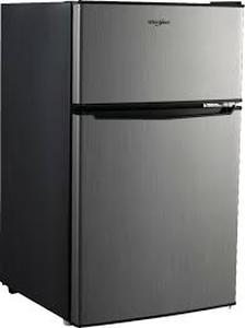 New Whirlpool 3.1 cu ft Mini Refrigerator Stainless Steel