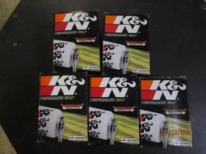 lot of 5 K&N HP_2008 oil filters...