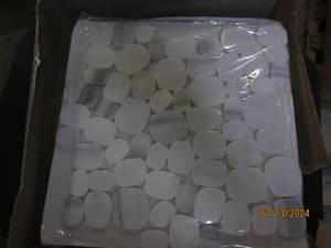 lot of 6 flat stone pebble mosaic 1...