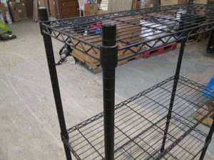 Black NSF Grade metal shelf, approx. 5 tall
