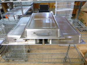 lot 106 image: 3 Hinged Full-Side Steam Table Pan Lids