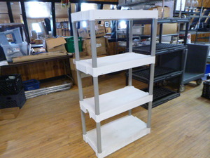lot 126 image: 4-Tier Plastic Shelving
