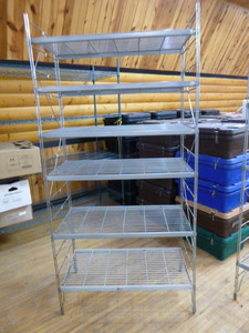 lot 129 image: 6-Tier Wire Shelving