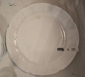 lot 26A image: MILK GLASS GRAPE PATTERN