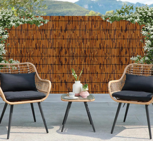 lot 319 image: Bamboo Reed Fence Rolls 4 Feet High, 4FT x 16.4FT, Brown