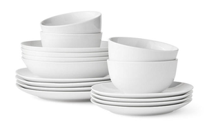 lot 106 image: Lot of 2 Members Mark 16-Piece Porcelain Dinnerware Set