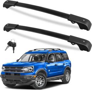 lot 124 image: FengYu Lockable Roof Rack Cross Bars 220lb Compatible