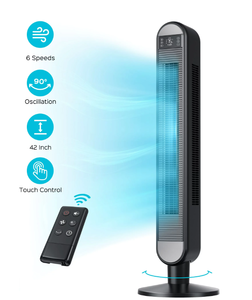 lot 61 image: Dreo Tower Fan for Bedroom, Bladeless Fan, 90° Oscillating Fan
