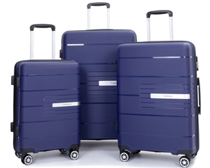 lot 63 image: 3PCS Tripcomp Luggage Sets, Hardside Carry On Luggage, PP case with Two Hooks, Spinner Wheels