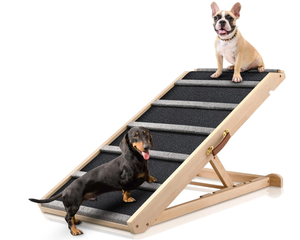 lot 137 image: Aimseal Dog Ramp for Bed - Extra Wide - Excellent Traction, Pet Ramp for Small Large Dogs