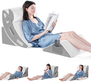 lot 229 image: 4PCS Yojoker Orthopedic Bed Wedge Pillow Set for Sleeping, Post Surgery Foam Pillow for Body