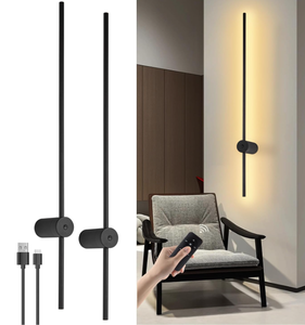 lot 237 image: 2PCS Aanyhoh LED Wall Sconce Set of Two, USB Rechargeable Battery Operated Wall Lights Indoor