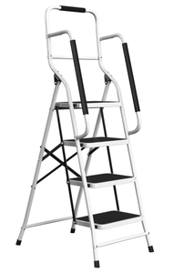 lot 253 image: Stalwart 75-0001-S-STEP4 Step Stool-Folding Ladder with Tool Bag