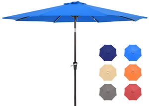 lot 257 image: Pakarde Outdoor Patio Table Umbrella with Tilt Adjustment and Crank Lift System for Ourdoor