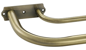 lot 259 image: Antique Bronze Double Curtain Rods, Double Curtain Rod for Window