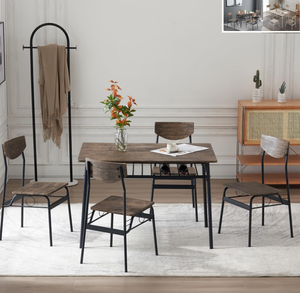 lot 285 image: 5PCS Small Dining Table Set for 4, Kitchen Table and Chairs