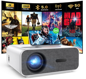 lot 294 image: Hompow 4K Support Projector with Wifi and Bluetooth