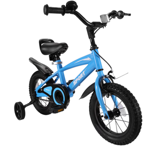 lot 489 image: Naipo 12 Kids Girls and Boys Blue Bike for Age 2-5 Years Old Kids Bicycle