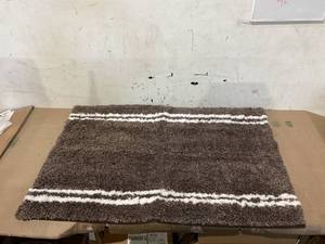 lot 324 image: Brown Bathroom Rug, Measures 30.5 x 46