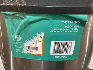 lot 246 image: Nine Stars 13.2 Gallon Trash Can, Motion Sensor Kitchen Trash Can