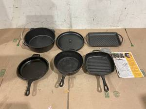 lot 122 image: Bruntmor Cast Iron Frying Pan, Cauldon, Rectangle Pan, Skillet,