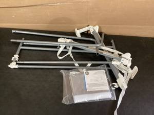 lot 421 image: Regalo Extra Long Hideaway Bedrail, Gray Baby Safety Rail