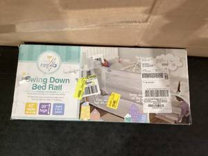 lot 423 image: Regalo Extra Long Hideaway Bedrail, Gray Baby Safety Rail