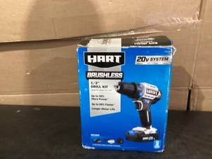 lot 424 image: HART 20-Volt Brushless 12 DrillDriver Kit, Gen 2