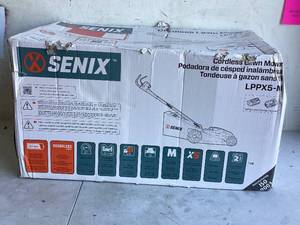 lot 512 image: SENIX Electric Lawn Mower, 17 58V Max Cordless Lawn Mower with Brushless Motor