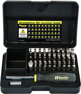 lot 380 image: Wheeler 43-Piece Professional Gunsmithing Screwdriver Set with Magnetic Screwdriver Handle and Storage Case for Gunsmithing