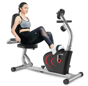 lot 23 image: Pooboo Recumbent Exercise Bikes Sit Down Stationary Bicycle Magnetic Resistance Indoor Cycling Bike 360lb