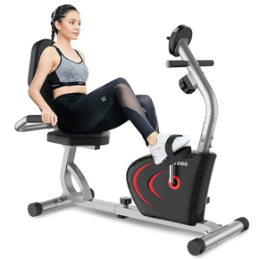 lot 25 image: Pooboo Recumbent Exercise Bikes Sit Down Stationary Bicycle Magnetic Resistance Indoor Cycling Bike 360lb