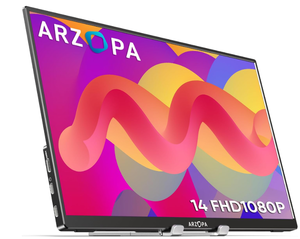 lot 45 image: ARZOPA Portable Monitor, 14.0 Ultra Slim Portable Laptop Monitor