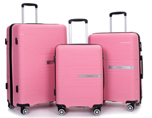 lot 72 image: 3PCS Tricomp Lightweight Luggage, Hardshell Travel Durable Suitcase Sets with Spinner Wheels
