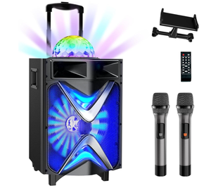 lot 73 image: VeGue Karaoke Machine for Adults & Kids, Bluetooth Speaker PA System with 2 Wireless Microphones