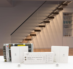 lot 76 image: 20PCS Wall Switch Control and Motion Sensor LED Stair Lighting Kit RW-5620