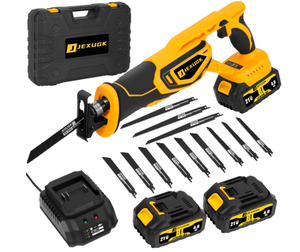 lot 77 image: Brushless Reciprocating Saw Cordless, 21V Max 3500 SPM Rechargeable Saw, 2 x 4.0Ah Battery