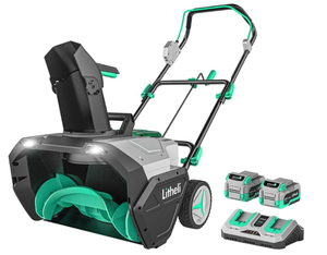 lot 81 image: Litheli 2x20V Cordless Snow Blower, 20 Single Stage Battery Powered Snow Blower with Brushless Motor