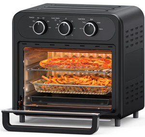 lot 99 image: TaoTronics Air Fryer, 1700W 14.8 Quart, 5 in 1 Toaster Oven Countertop, Oil-Less Cooking, Stainless Steel