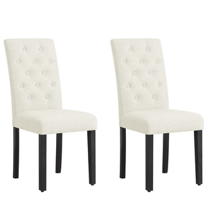 lot 165 image: 2PCS Subrtex Elegant Linen Padded Parsons Dining Chairs