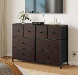 lot 168 image: REAHOME 8 Drawer Dresser TV Stand for Bedroom, Long Dresser for Closet