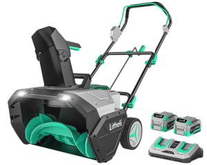 lot 542 image: Litheli 2x20V Cordless Snow Blower, Single Stage Battery Powered Snow Blower