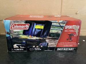 lot 593 image: Coleman Portable Sportster 1-Burner Propane Grill with 11,000 BTUs