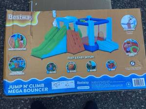 lot 537 image: Bestway Jump n Climb Kids Inflatable Mega Bounce Park