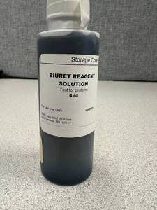 lot 13 image: 4 oz. Of Biuret Reagent Solution, Test for Protiens, Lab Use Only