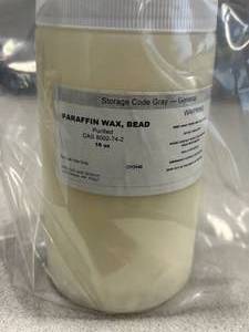 lot 17 image: 16oz. Of Paraffin Wax, Bead Purified CAS 8002-74-2