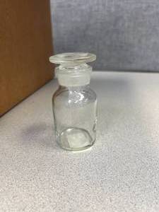lot 47 image: 35 - Bottles Wide Mouth, Glass Stopper 60ml