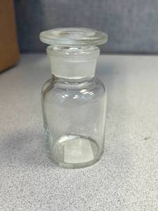 lot 54 image: 36 - 60ml Wide Mouth Bottles, Glass Stoppers