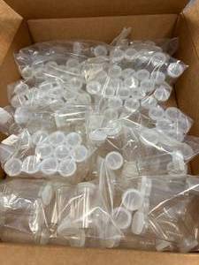 lot 60 image: 144 Glass 4 Dram 25x52mm Vial With Caps