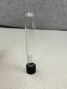 lot 71 image: 60 - Test Tubes Round Bottom With Screw Cap 20 x 125mm SLANT TUBE 25ML